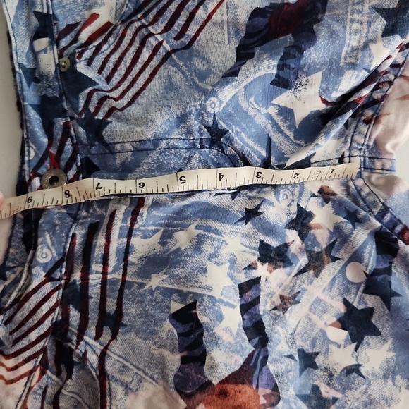 Tommy Hilfiger Jeans Womens Size 9 July 4th Pants Flags Stars Vintage - Picture 6 of 8